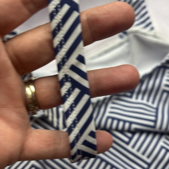 🆕 Noon Swim 
 Built in Bra 
Blue and white stripes 
No Hygienic Strip - Picture 4 of 6